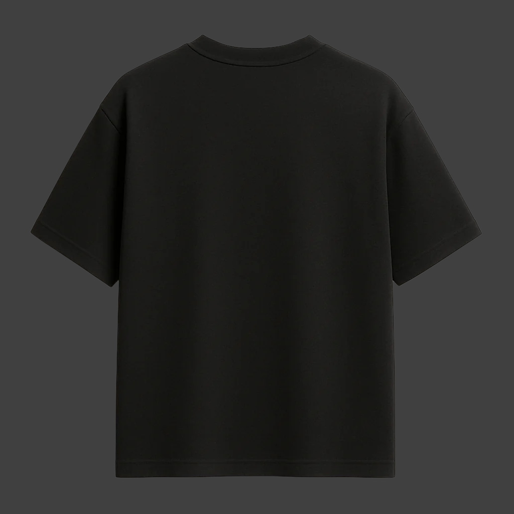 Black t-shirt on a transparent background